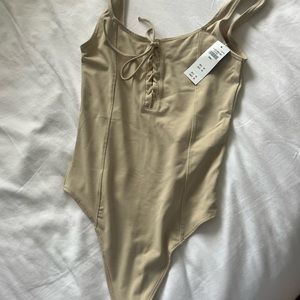 Abercrombie Bodysuit NWT Tan